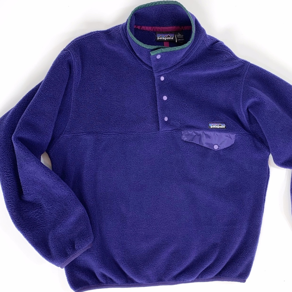 Patagonia Navy Blue Synchilla Snap T Fleece - Picture 3 of 4